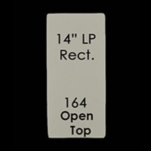 Conforme ADA à profil bas - Applique rectangulaire à dessus ouvert de 14 "