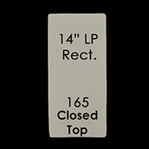 Conforme à l'ADA à profil bas - Applique rectangulaire à dessus fermé de 14 "